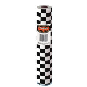 Black & White Checked Banqueting Plastic Table Roll