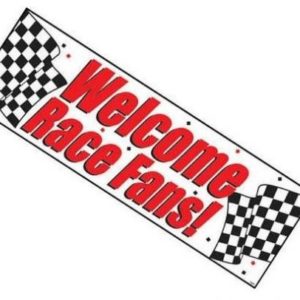 Welcome Race Fans Party Plastic Banner Decoration