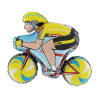 Yellow Racing Cyclist Bike Balloon